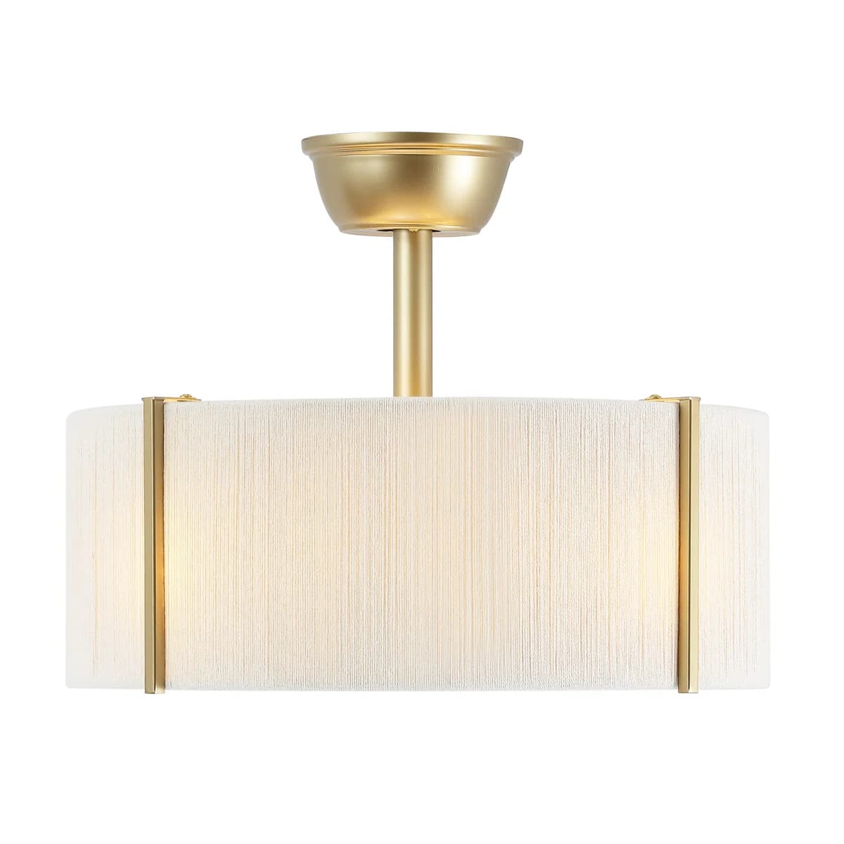 18.1" Gold Boho Fandelier with Light thumbnail 6