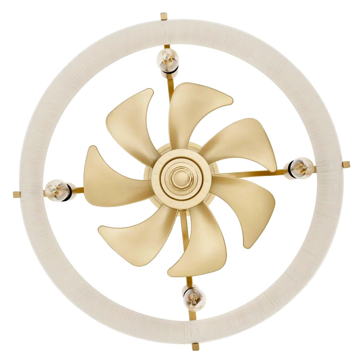 18.1" Gold Boho Fandelier with Light thumbnail 7