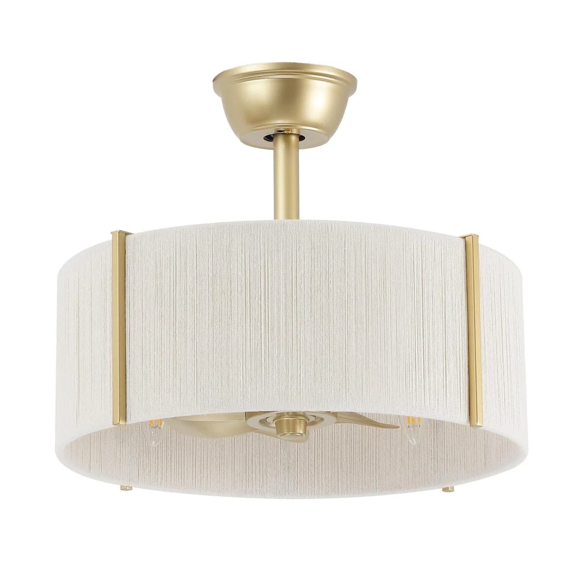 18.1" Gold Boho Fandelier with Light