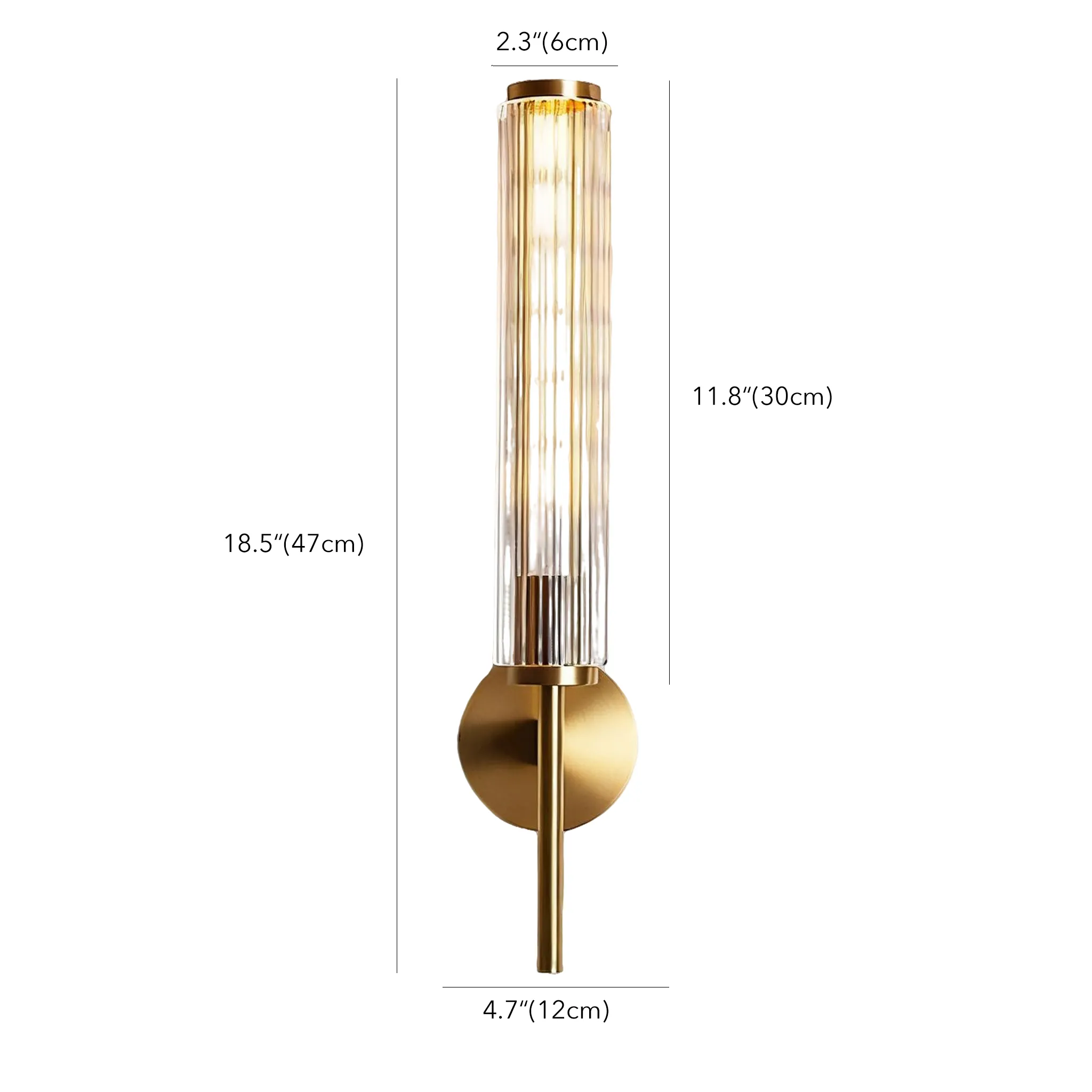 Brass Pleated Glass Wall Sconce | Luxury Wave Artisanal Vanity Vanity Light thumbnail 6