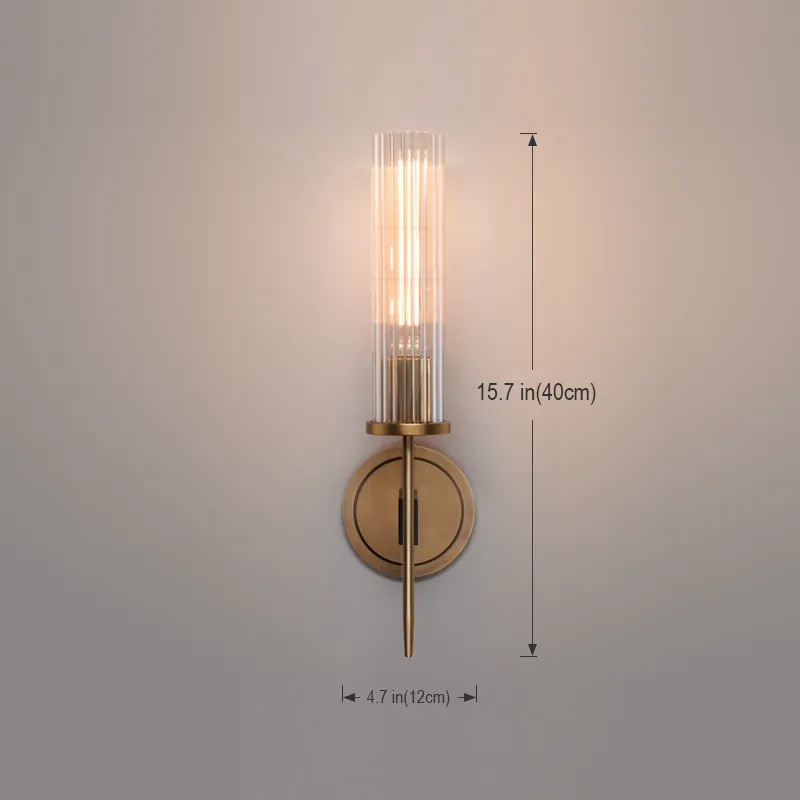 Brass Water Ripple Glass Sconce | Modern Luxury Ice Glass Vanity Light thumbnail 7