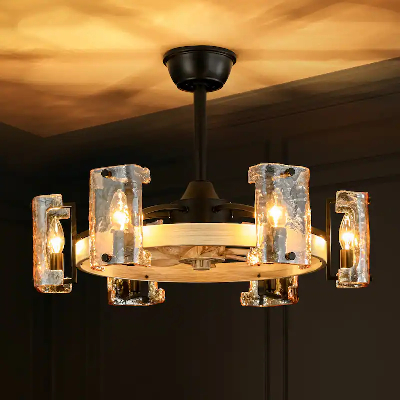 26.3" Chandelier Ceiling Fan with Light