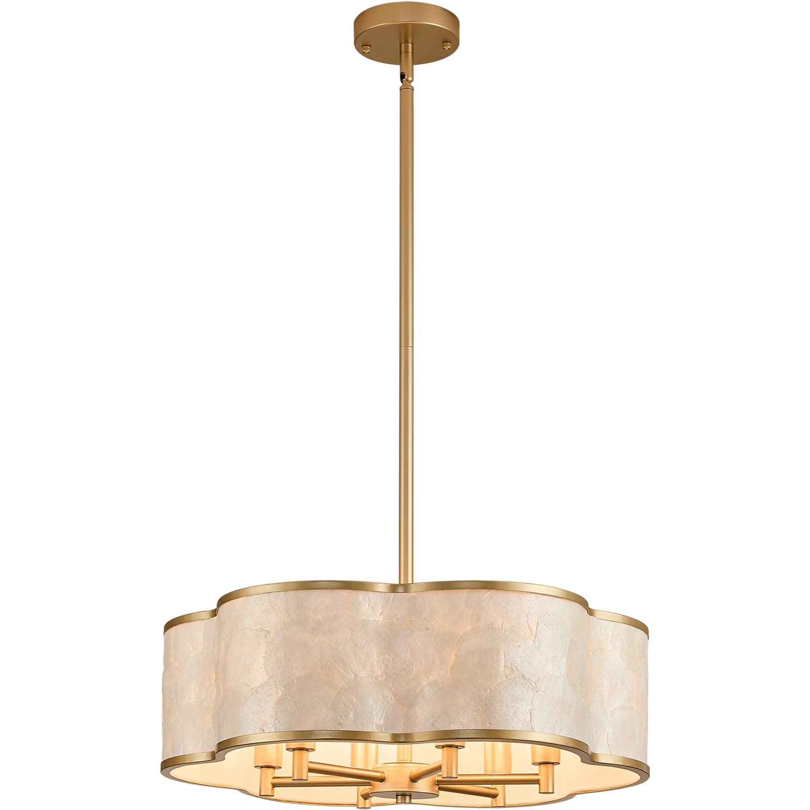 Gold Flower capiz shell chandelier