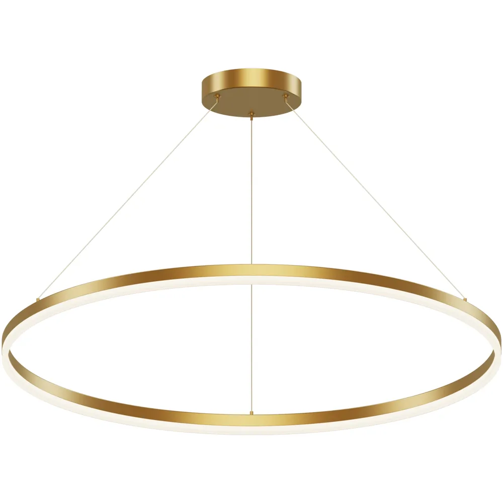 Gold LED Ring Chandelier Manufacturer | Copper Acrylic Halo Light