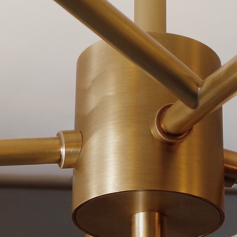 Modern Brass Crystal Sputnik Chandelier | Luxury Multi Light thumbnail 6