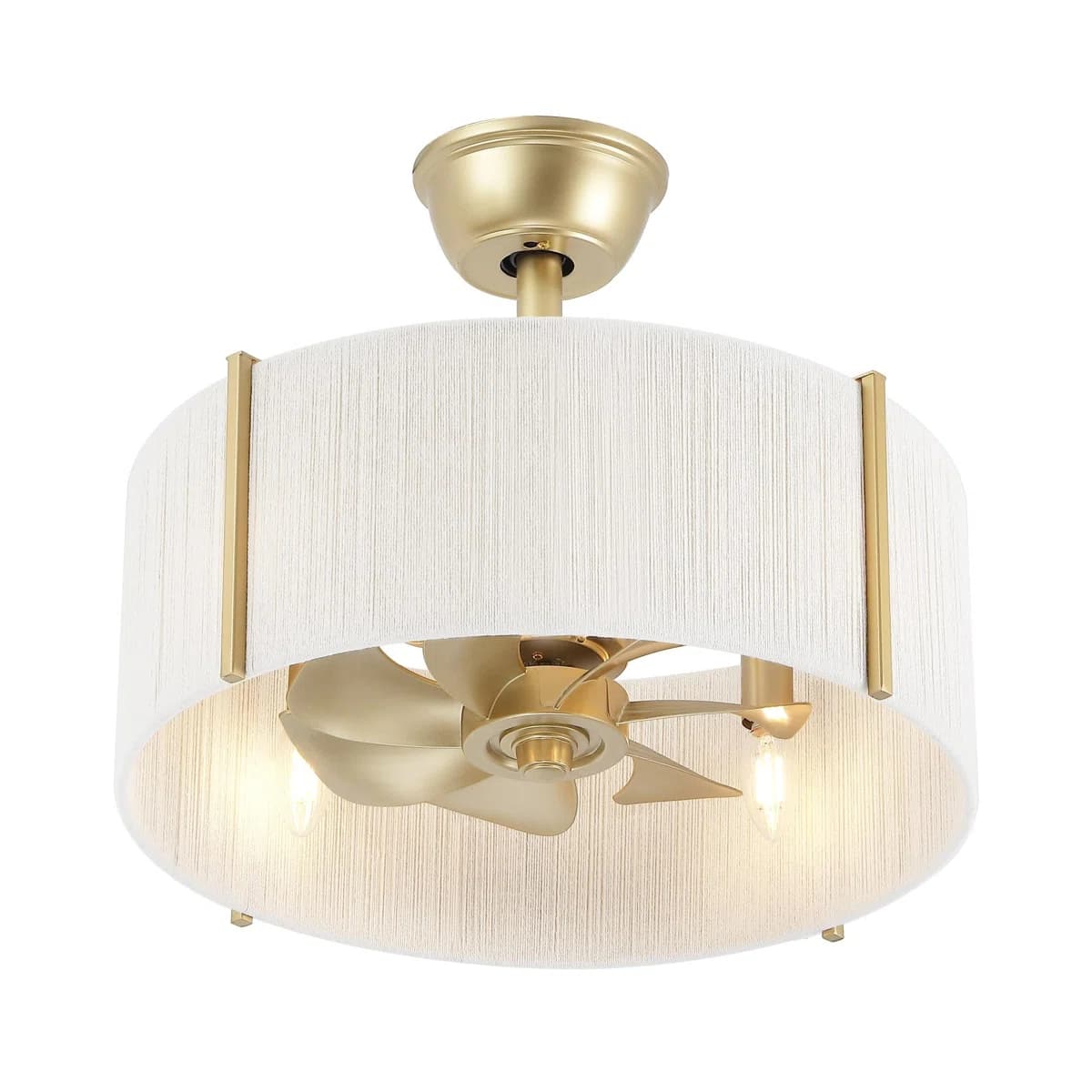 18.1" Gold Boho Fandelier with Light