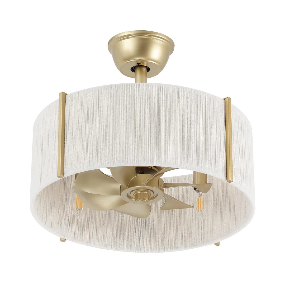 18.1" Gold Boho Fandelier with Light thumbnail 4