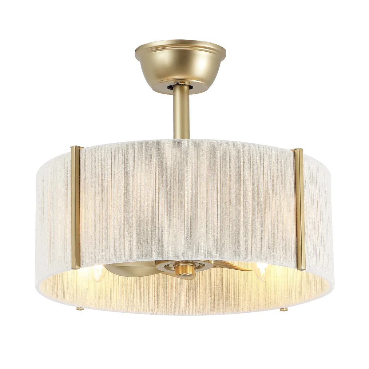 18.1" Gold Boho Fandelier with Light