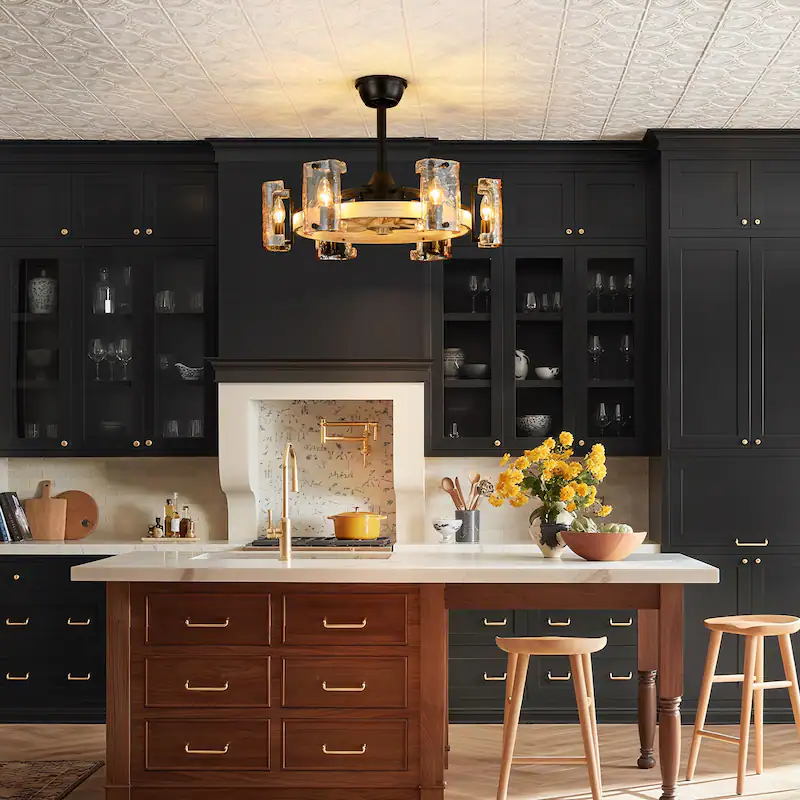 26.3" Chandelier Ceiling Fan with Light