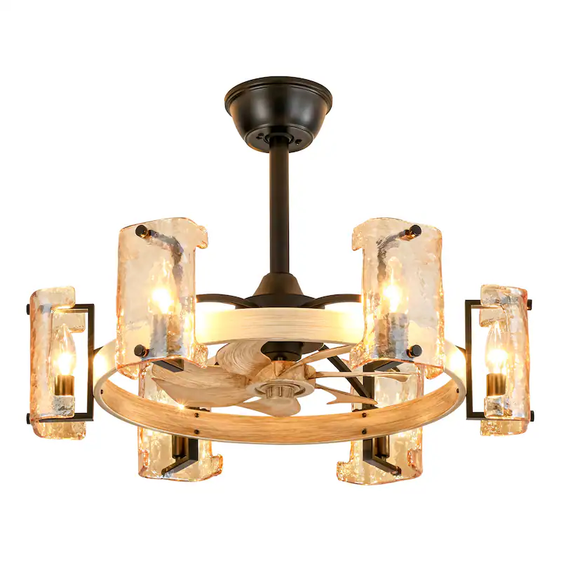 26.3" Chandelier Ceiling Fan with Light